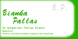 bianka pallas business card